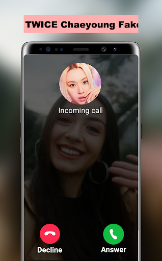 Android application TWICE Chaeyoung Fake Call screenshort