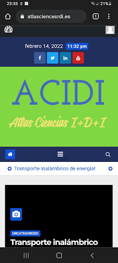 Android application Atlas Ciencias I+D+I screenshort