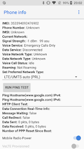 Mobile and Network info Unknown