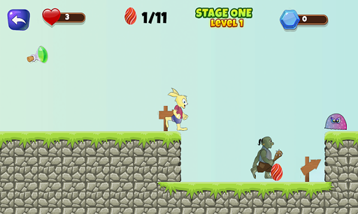 Easter Bunny: 2d platformer ga Screen 3