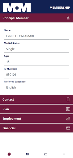 Medimed Medical Scheme Screen 2