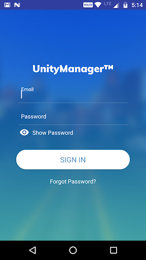 Android application Unity Manager screenshort