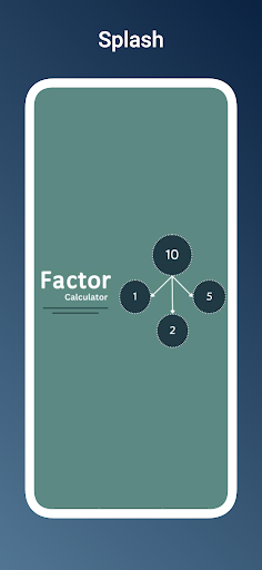 Android application Factor Calculator screenshort
