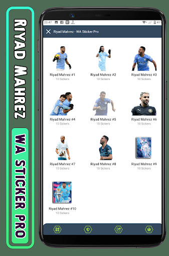 Android application Riyad Mahrez - WA Sticker Pro screenshort