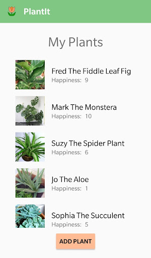 Android application PlantIt screenshort