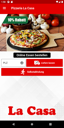 Android application Pizza La Casa Kalsdorf screenshort