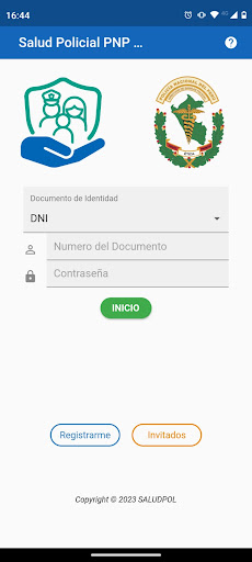 Android application Salud Policial PNP screenshort