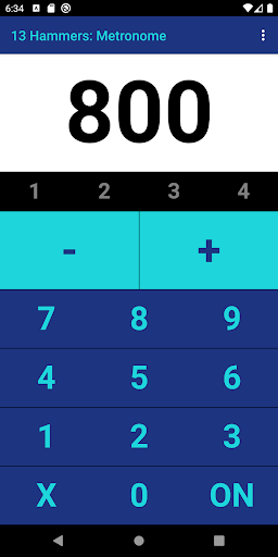 Android application 13 Hammers: Metronome screenshort