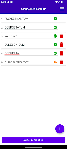 Android application Hyperion Drug Interactions screenshort
