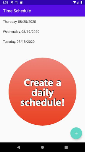 Android application Time Schedule screenshort