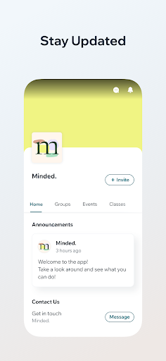 MINDED. Screen 2