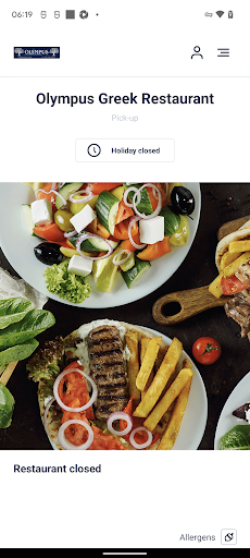 Android application Olympus Greek Restaurant screenshort