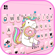Pink Unicorn Donut Keyboard Theme