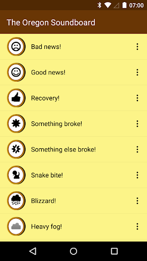 Android application The Oregon Soundboard screenshort