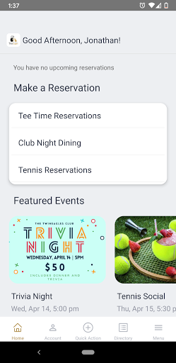 The TwinEagles Club Screen 2