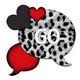 GO SMS THEME/LoveRedLeopard icon