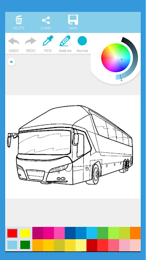 City Bus Coloring Book Screen 2