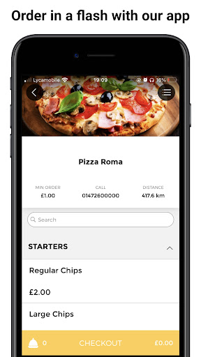Android application Pizza Roma Cleethorpes UK screenshort