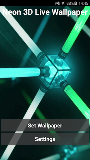 Android application Neon 3D Live Wallpaper screenshort