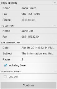 FaxCover Pro Create Cover Page screenshot