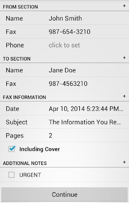 FaxCover Pro Create Cover Page screenshot 1