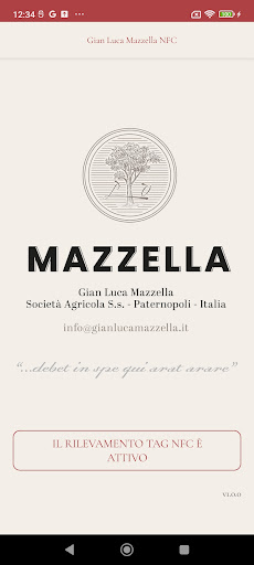 Android application Gian Luca Mazzella NFC screenshort
