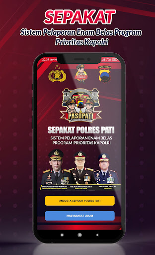 Android application Sepakat Polres Pati screenshort