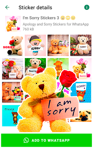 Sorry Stickers for WhatsApp screenshot 16