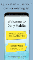 screenshot of Daily activities tracker