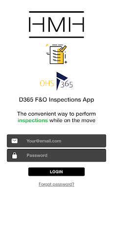 Android application HMH Inspections screenshort