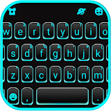 Neon Blue Black Keyboard Theme icon