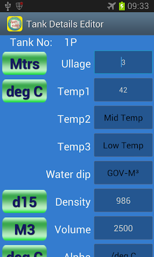 Tank Totals Calculator Screen 2