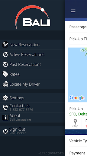 Android application Bali Limousines, Inc. screenshort