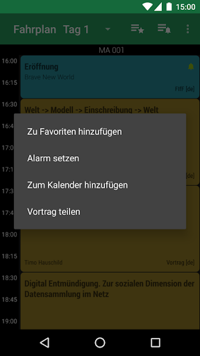 FIfFKon 2018 Programm Screen 3