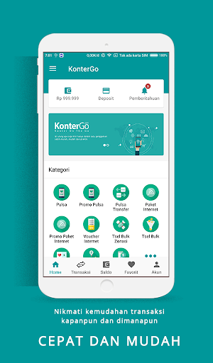 Android application KonterGo - Pulsa, Kuota, PPOB screenshort