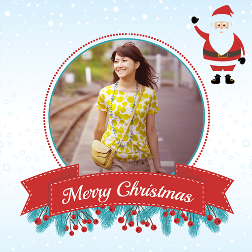 Christmas photo editor - frame logo