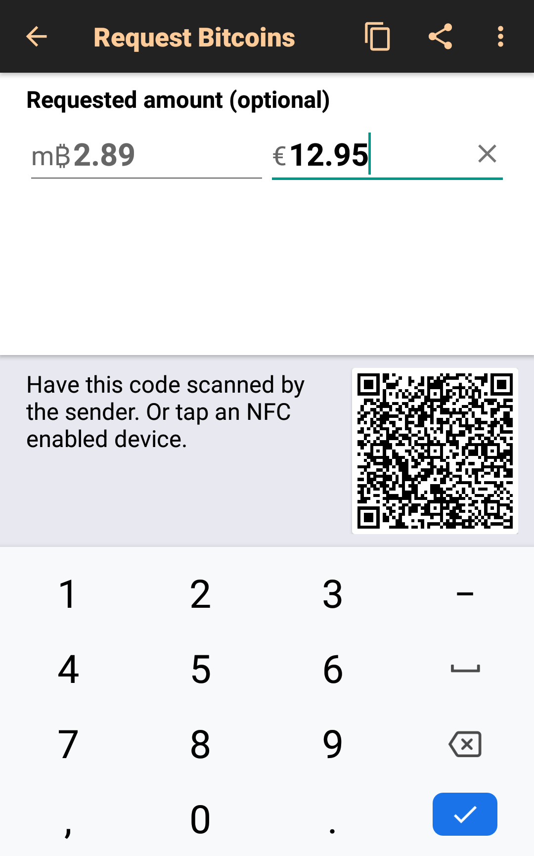Android application Bitcoin Wallet screenshort