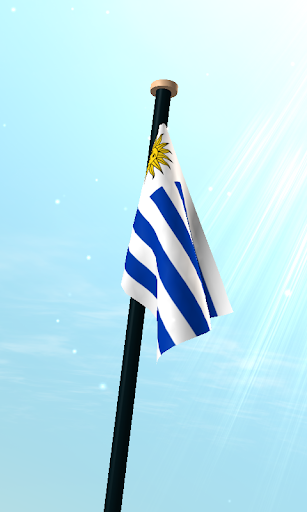Uruguay Flag 3D Live Wallpaper Screen 3