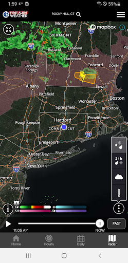 Screenshot of WFSB First Alert Weather