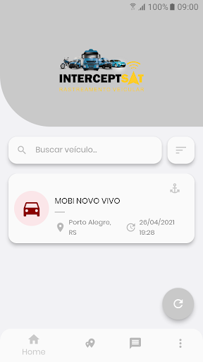 Android application Intercept Sat Rastreamento screenshort