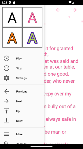 Android application zBook: The Poet at the Break screenshort