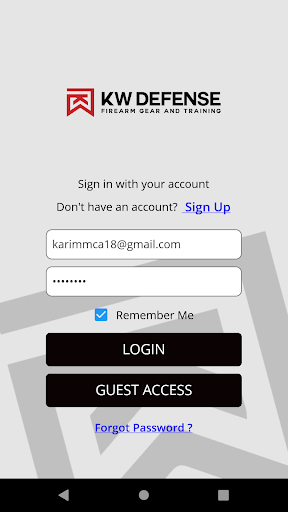 Android application KW Defense screenshort