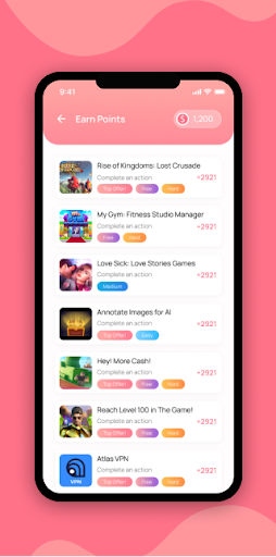 Paid Work Home Screen 3