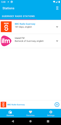 Android application Guernsey Radio Stations screenshort