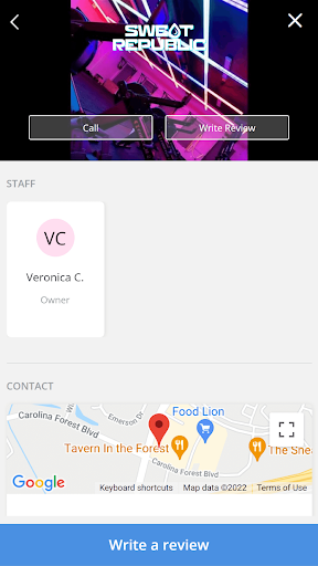 Android application Sweat Rep screenshort