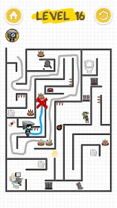 Игра туалет: Draw Maze