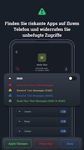 App-Berechtigungsmanager Screenshot