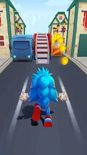 Hedgehog Endless Blue Run 3D