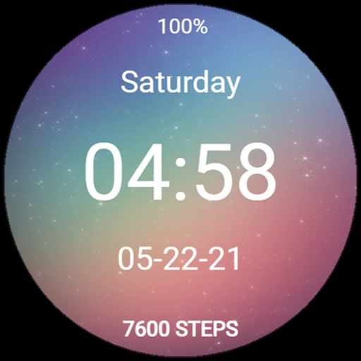 Rainbow Galaxy Stars Watchface logo
