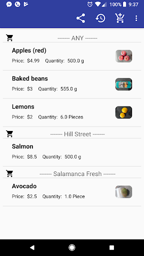 Android application Shopping List - ShopiCO screenshort